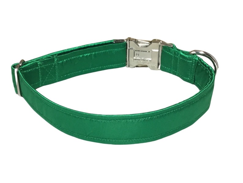 Emerald Green and Black Wedding Ring Bearer Pouch for Dog or Cat Collar afbeelding 5