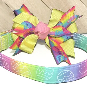 Rainbow Easter Egg Dog & Cat Collar Seasonal Spring Pet Accessory-Buckle, Breakaway, Martingale Available image 7