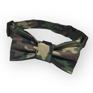 Camouflage Bow Tie Collar for Dogs or Cats