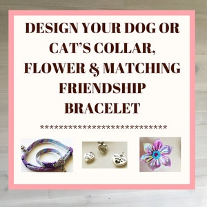 Design Your Girl Dog or Cat's Collar Flower  & Matching image 1
