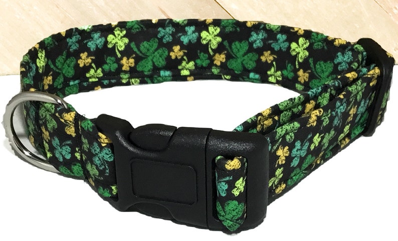 St. Patrick's Day Shamrock Collar with Bow Tie or Flower for Dogs and Cats / Buckle or Martingale/ Metal Buckle Upgrade / Leash Upgrade image 8