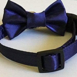 Navy Blue Satin Wedding Bow Tie Collar for Male Dogs and Cats - Etsy