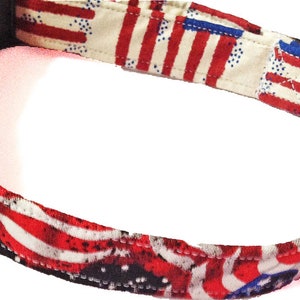 Stars, Stripes and Flags  Patriotic Collar for Dogs and Cats-Buckle, Breakaway, Martingale Available