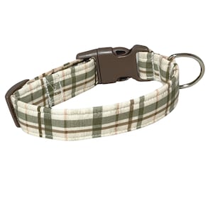 Fashionable Khaki Plaid Collar for Your Fur Baby - Multiple Styles and Custom Upgrades Available