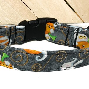 Halloween Ghost Collar for Dogs & Cats with Black Buckle or Fall Collars- Custom Made- Upgrades Available