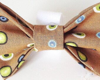 Brown Polka Dot Bow Tie for Male Dog or Cat