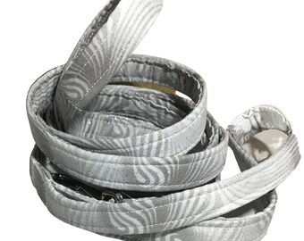 Sparkling Gray Wedding Leash for Male & Female Dogs, Special Events Lead, Custom Made