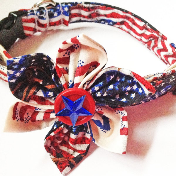 Patriotic Dog Collar Etsy