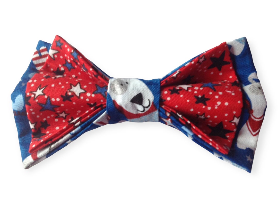 patriotic dog bow tie