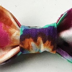 Colorful Tie Dyed  Bow Tie for Male Cat and Dog Collar