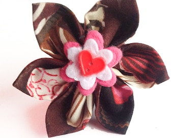 Chocolate Candy Dog and Cat Collar Flower for Valentine's Day