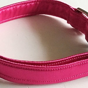 Hot Pink Satin Wedding Collar & Special Events Collar for Dogs image 1