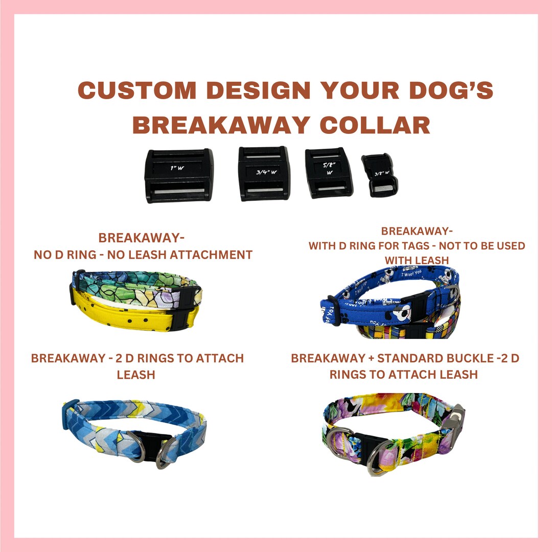 Custom Design Your Dogs Breakaway Dog Collar Collar With Etsy