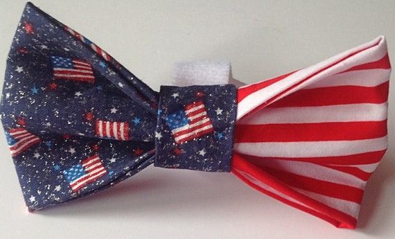 Patriotic Dog and Cat Collar Bow Tie | Etsy
