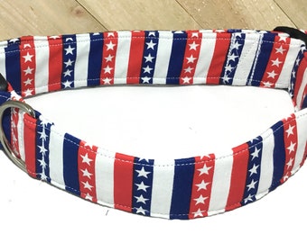 Patriotic Stars and Stripes Dog and Cat Collar
