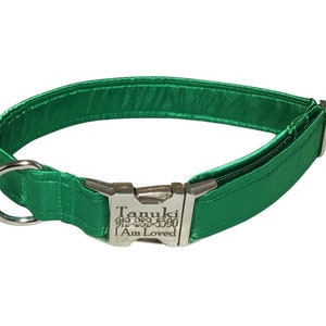 Emerald Green and Black Wedding Ring Bearer Pouch for Dog or Cat Collar afbeelding 6