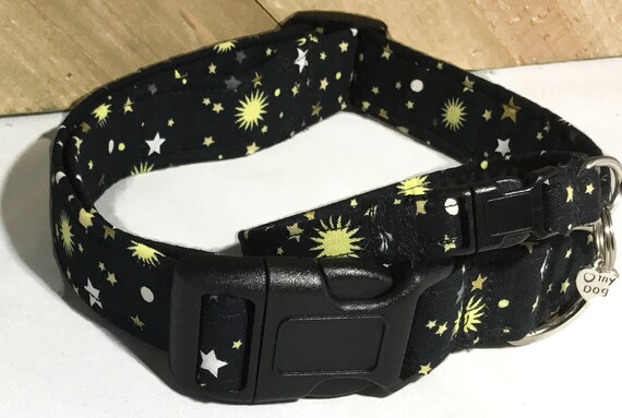 Black Celestial Dog and Cat Collar with Matching Friendship | Etsy