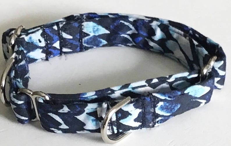 Adjustable Blue Martingale Collar for Male Dogs Etsy