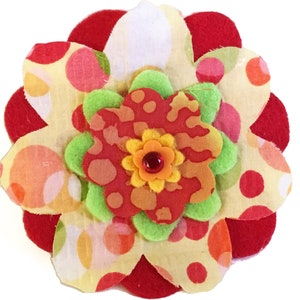 Red, Yellow, Orange Summer Collar Flower  for Girl Dogs and Cats