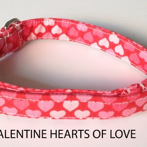 Heart Valentine's Day Collar with Bow Tie for Dogs and Cats image 3