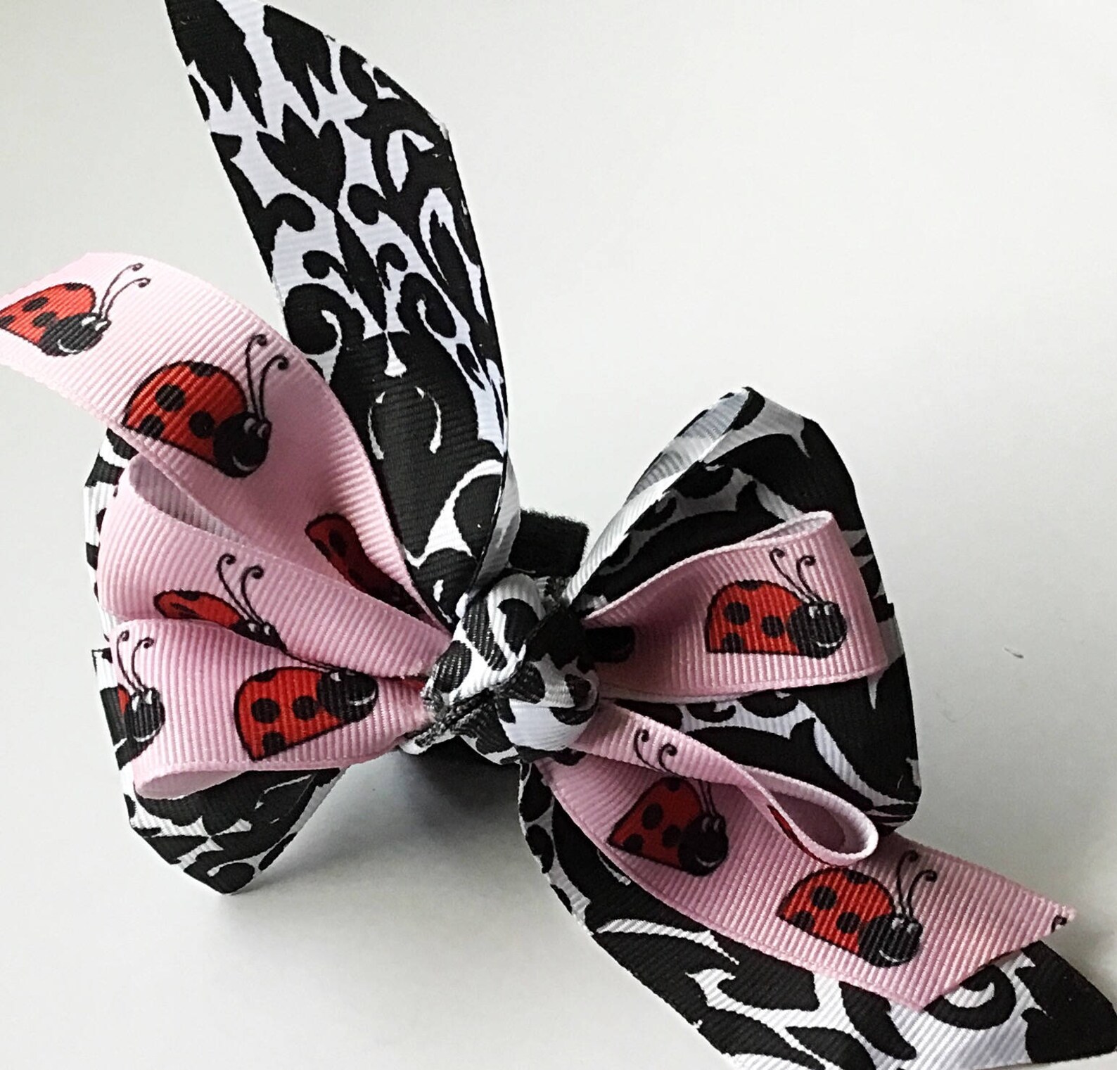 Black White Pink Red Lady Bug Ribbon Bow for Dog or Cat Collar - Etsy