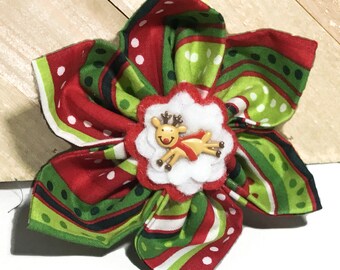 Reindeer Christmas Flower for Dog and Cat Collar