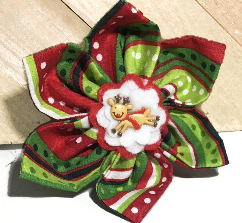 Reindeer Christmas Flower for Dog and Cat Collar image 1