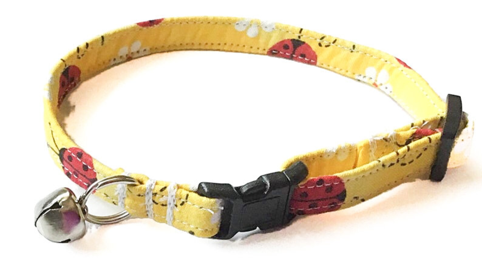 Lady Bug Collar with Daisies for Dogs & Cats With Yellow Etsy