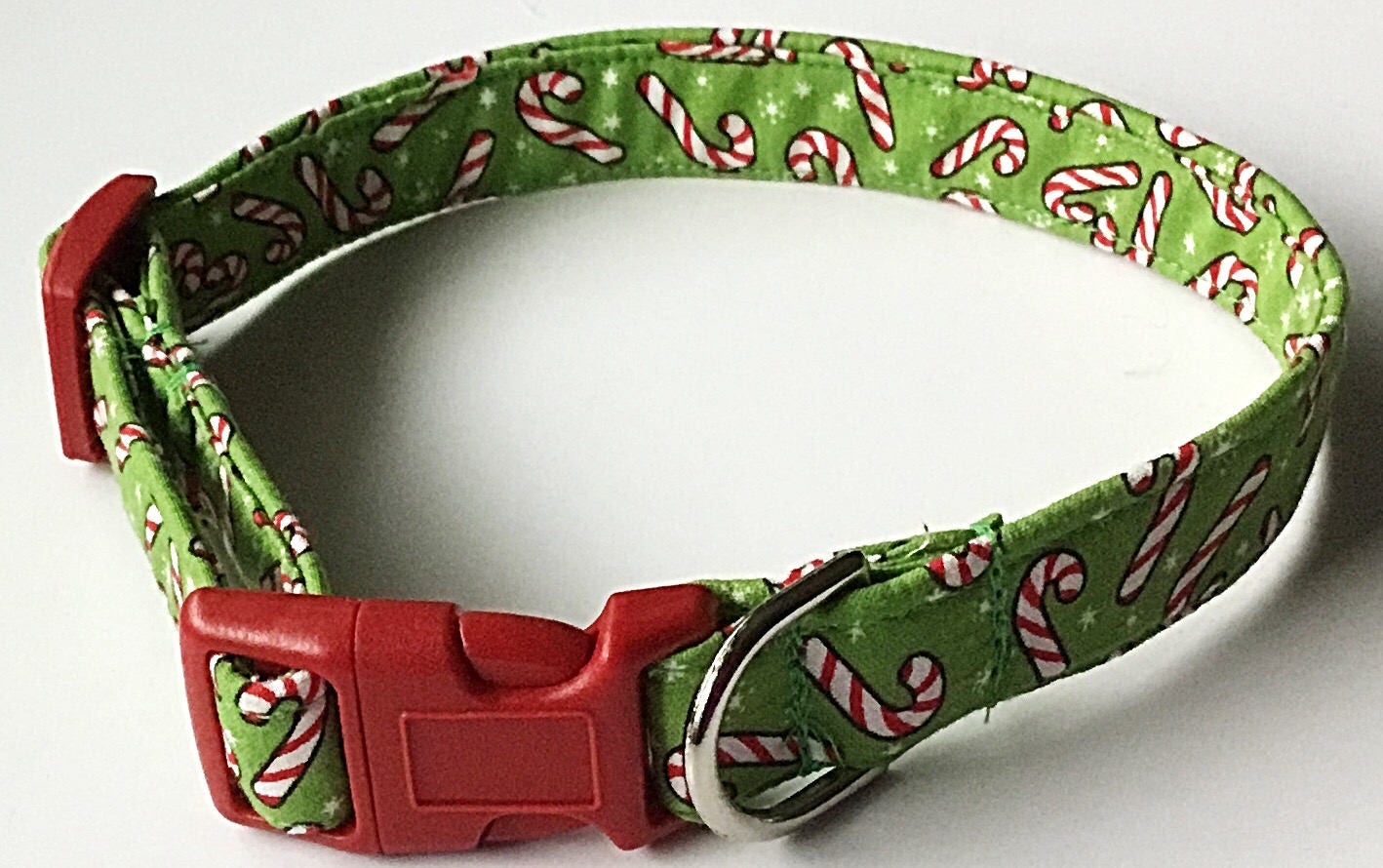 Candy Cane Christmas Collar with Matching Flower for Dogs and Etsy