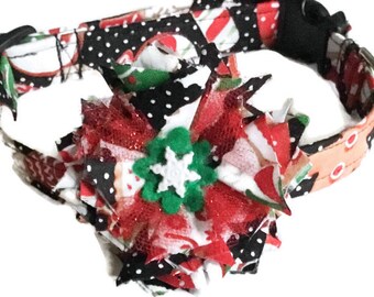 Christmas Cookie Candy Collar with Matching Flower for Female Dogs or Cats