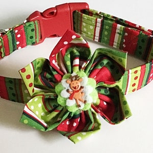 Reindeer Christmas Flower for Dog and Cat Collar image 4