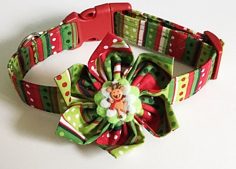 Reindeer Christmas Flower for Dog and Cat Collar image 4