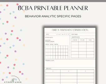 BCBA Kalender zum Ausdrucken (Dot Design)