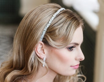 Bridal Headband Swarovski crystal rhinestone wedding | Etsy