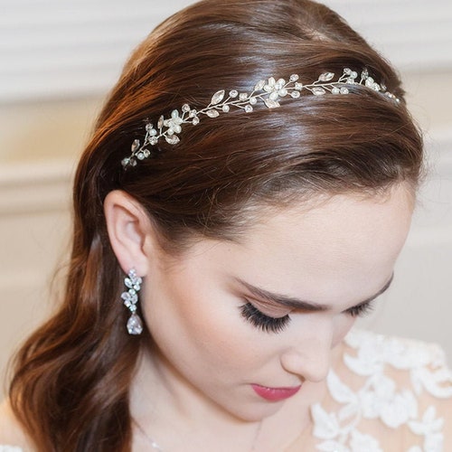 Bridal Accessories Wedding Headpiece Crystal Headband Hair Comb Tiara 190 Silver 