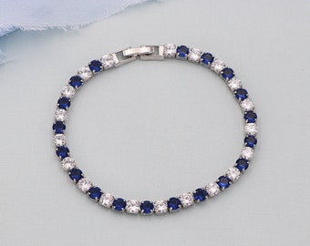 Sapphire Collet Necklace Blue Anna 