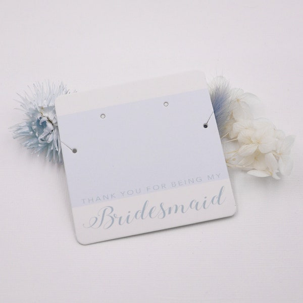 Bridesmaid Jewelry Cards, Thank You For Being My Bridesmaid Jewelry Card, Bridesmaid Jewelry Gift Card, Maid of Honor, Bridal Party Cards