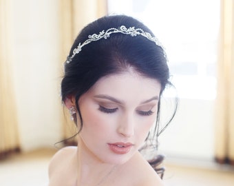 Wedding Headband, Bridal Wedding Headpiece Vine, Flexible Vine Handwired Crystal Hair Piece, Wedding Hair Accessories, Joslyn Hair Vine