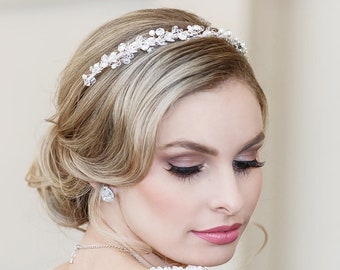 Wedding Headband for Brides, Bridal Headband, Crystal Bridal Headband Headpiece, Madelyn Wedding Headband