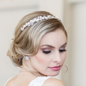 Wedding Headband for Brides, Bridal Headband, Crystal Bridal Headband Headpiece, Madelyn Wedding Headband