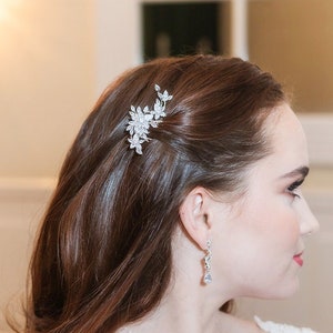 Bridal CZ Comb, Bridal Comb Crystal, Wedding Crystal Hair Comb, Hair Comb, Wedding Accessory, Nancy CZ Comb