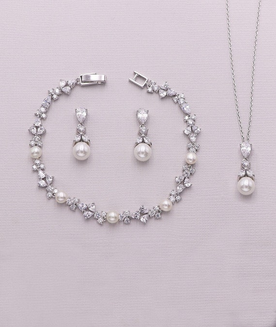 Pearl Jewelry Set parel bruids bruiloft - België