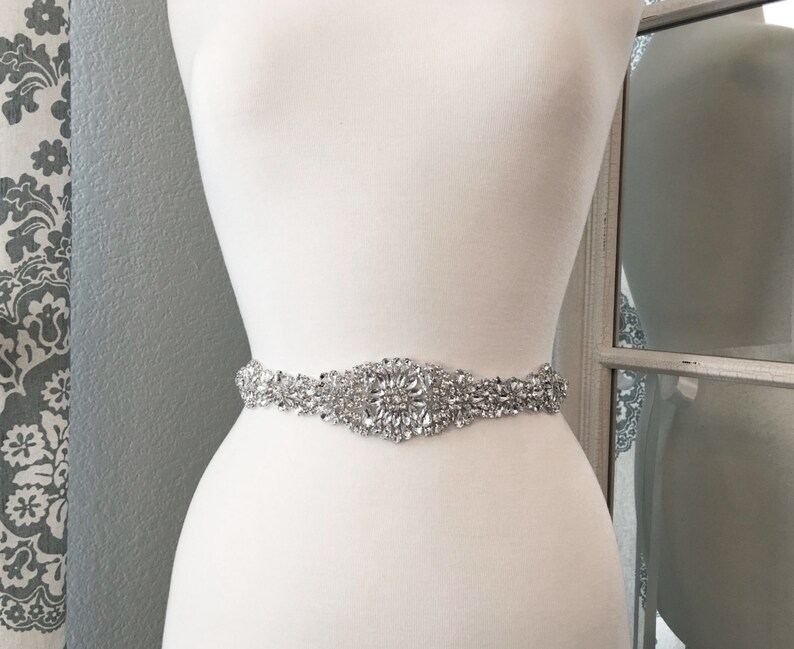 Bridal Sash Wedding Dress Belt Rhinestone Bridal Sash Etsy