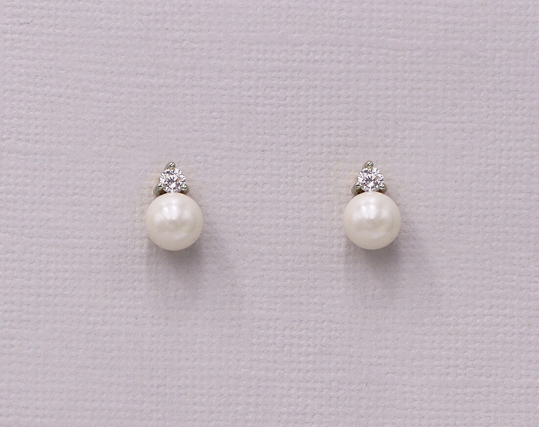 Pearl Stud Earrings, Bridesmaid Jewelry, Bridesmaid Gift,pearl bridal…