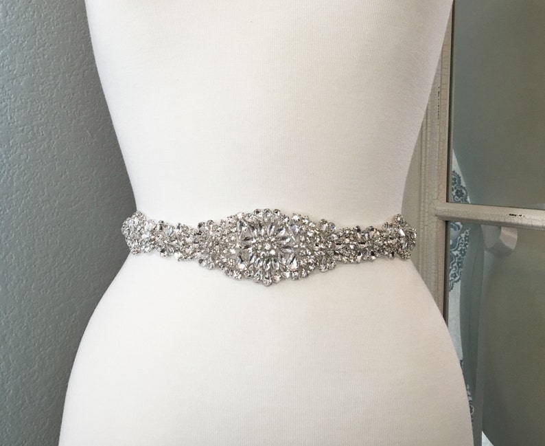 Bridal Sash Wedding Dress Belt Rhinestone Bridal Sash | Etsy