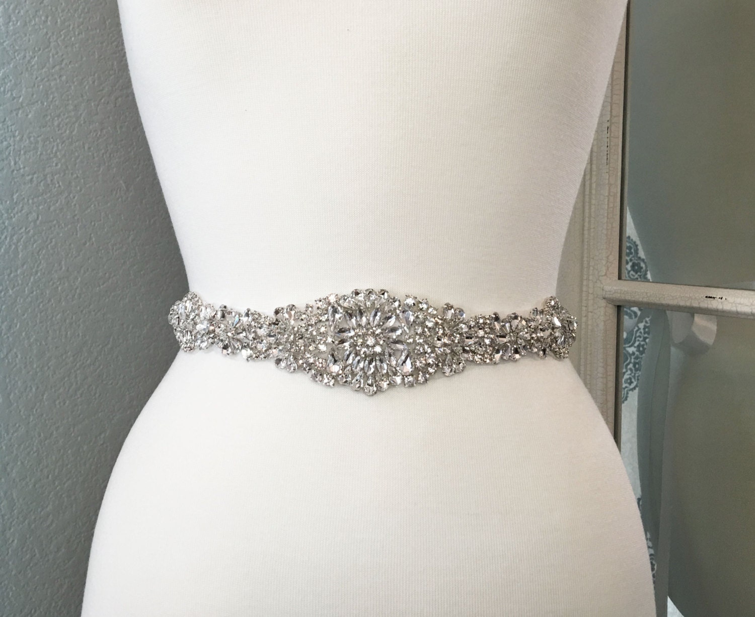 Bridal Sash Wedding Dress Belt Rhinestone Bridal Sash Crystal