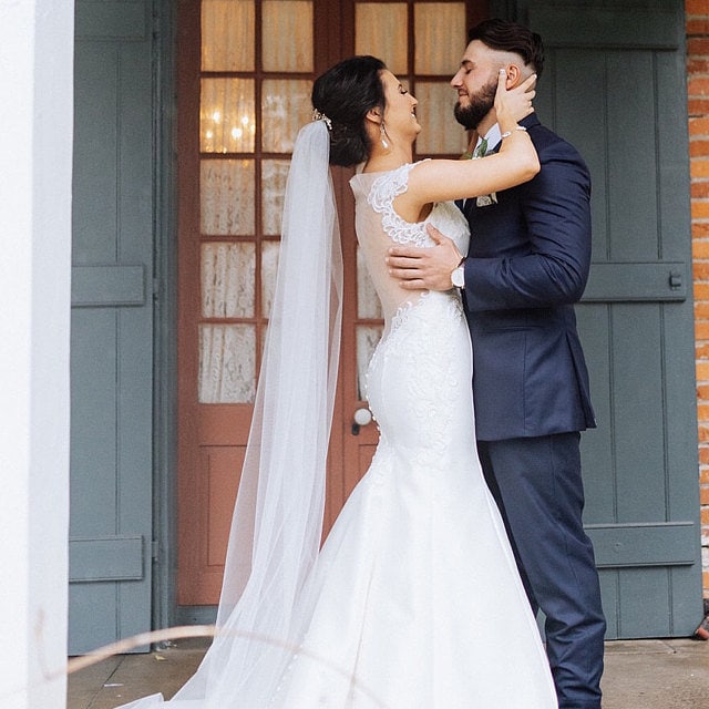 Single layer chapel wedding veil white diamond or ivory