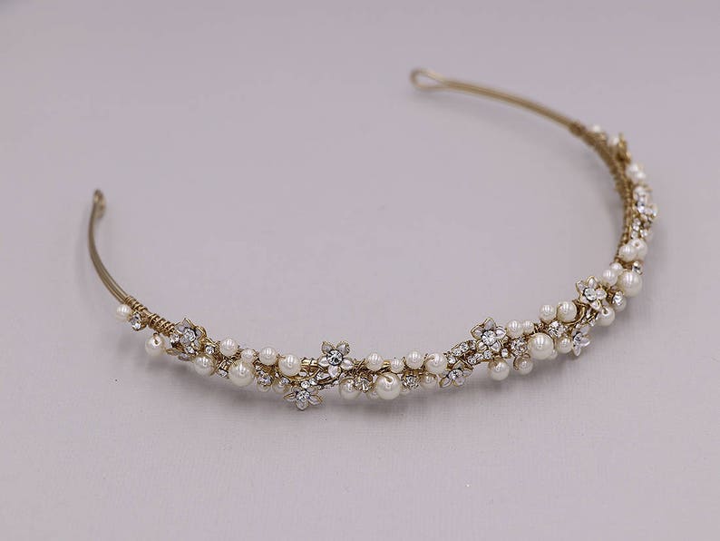 Gold Wedding Headband Gold Bridal Tiara Headpiece Wedding Etsy Gold Wedding Headband Gold Bridal Tiara Headpiece Wedding Etsy