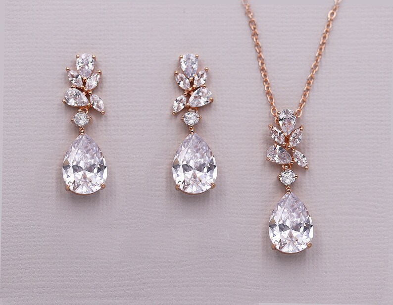 Wedding Jewelry for Brides Wedding Jewelry Set Teardrop Etsy
