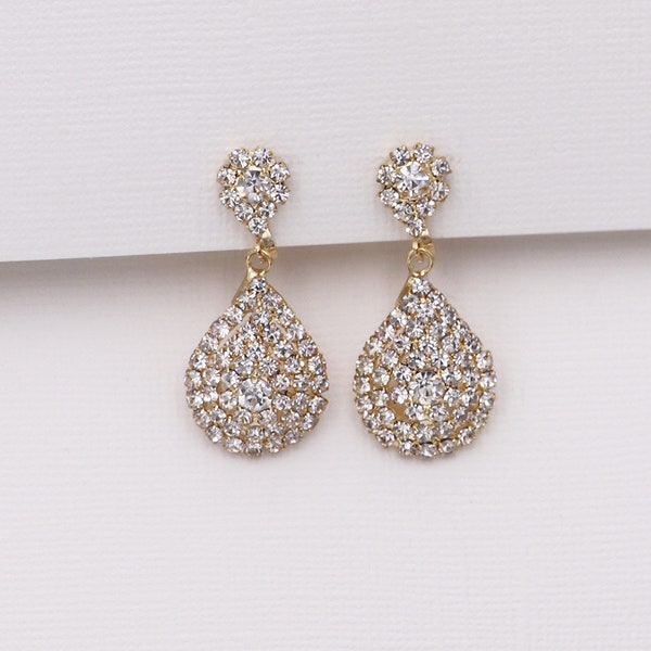Bozart Clip-on Earrings with Rhinestone
